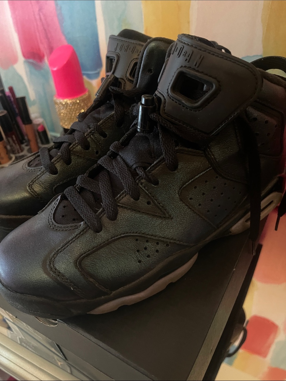 Air Jordan 6 Retro Black and hologram